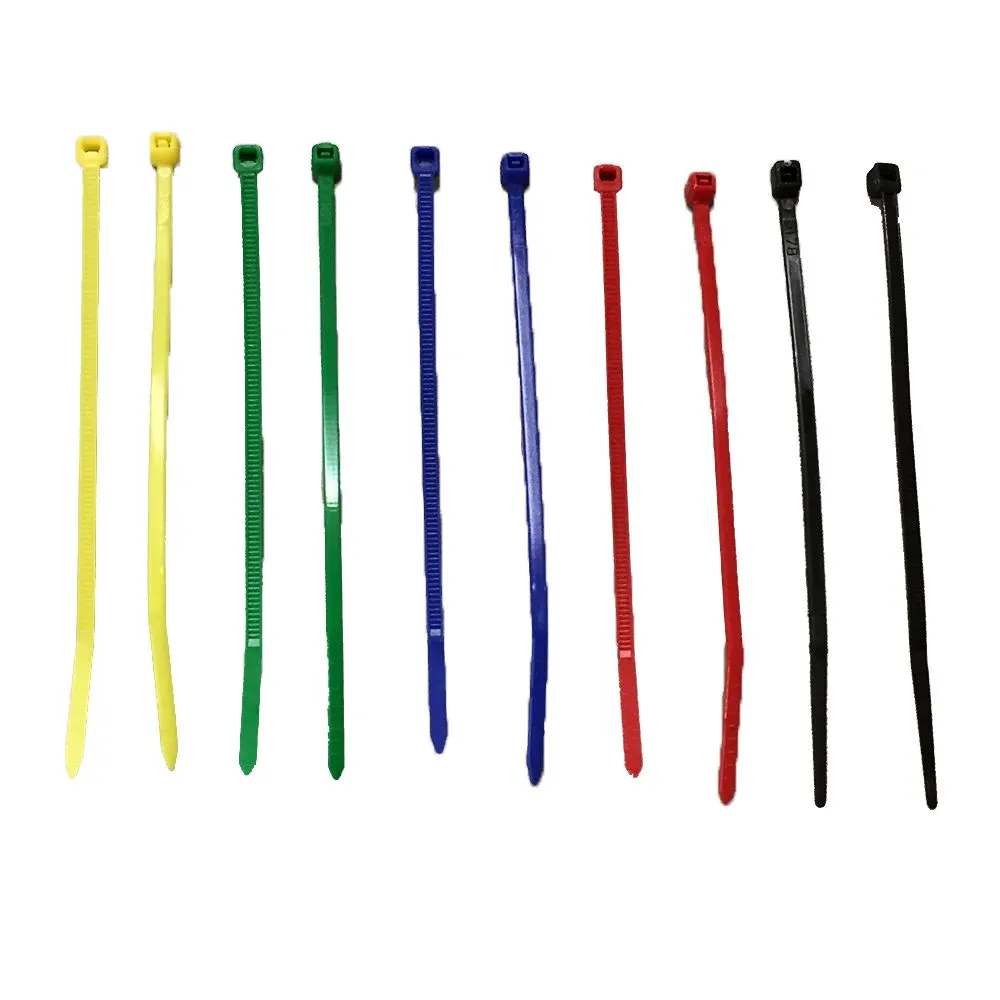 Colored 4" Cable Ties (100/Pack) 5 Colors