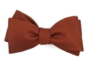 Copper Grosgrain Solid Bow Tie