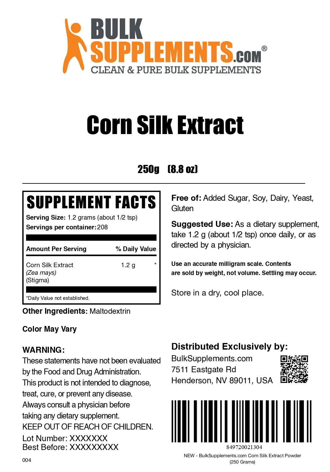 Corn Silk Extract Powder