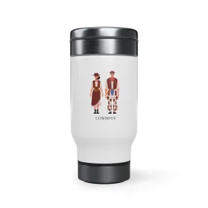 Cowboys Stainless Steel Travel Mug with Handle, 14oz