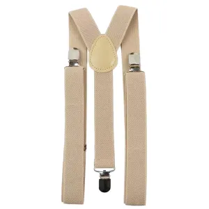Cream Adult Beige Vintage Braces