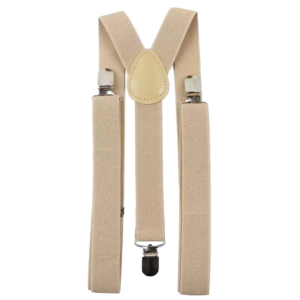 Cream Adult Beige Vintage Braces