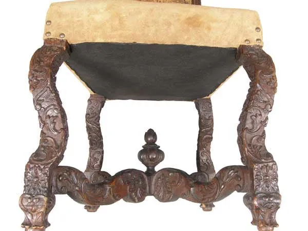 Danish Leather and Upholstered Side Chair