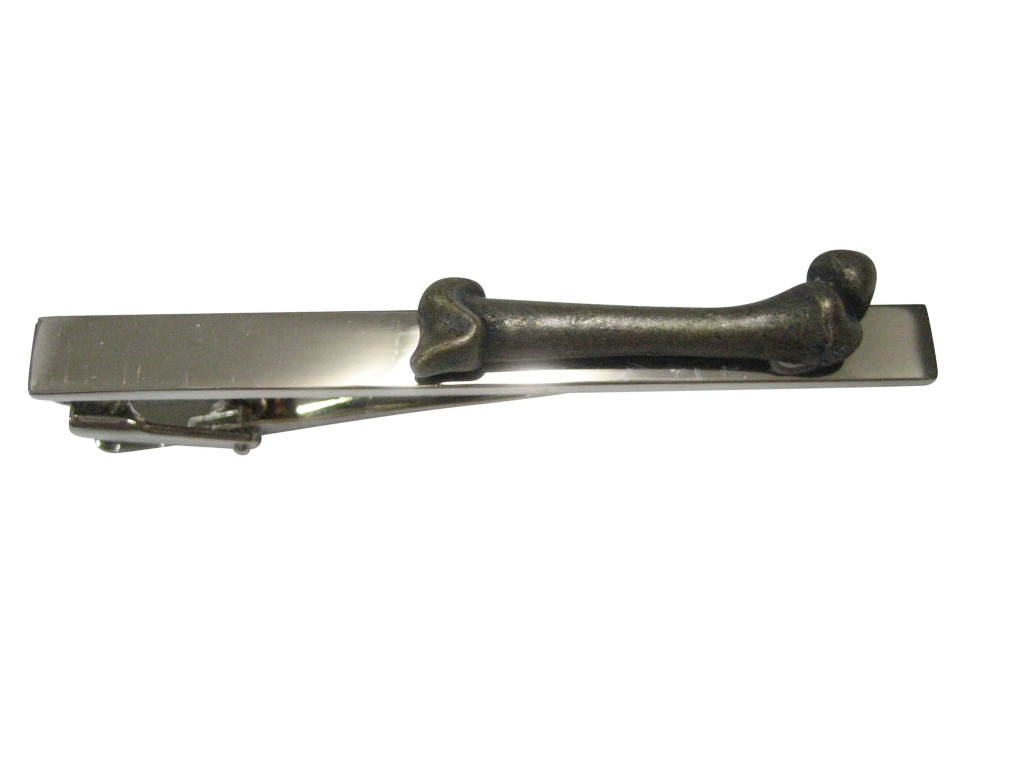 Dark Bronze Toned Medical Anatomy Femur Bone Tie Clip