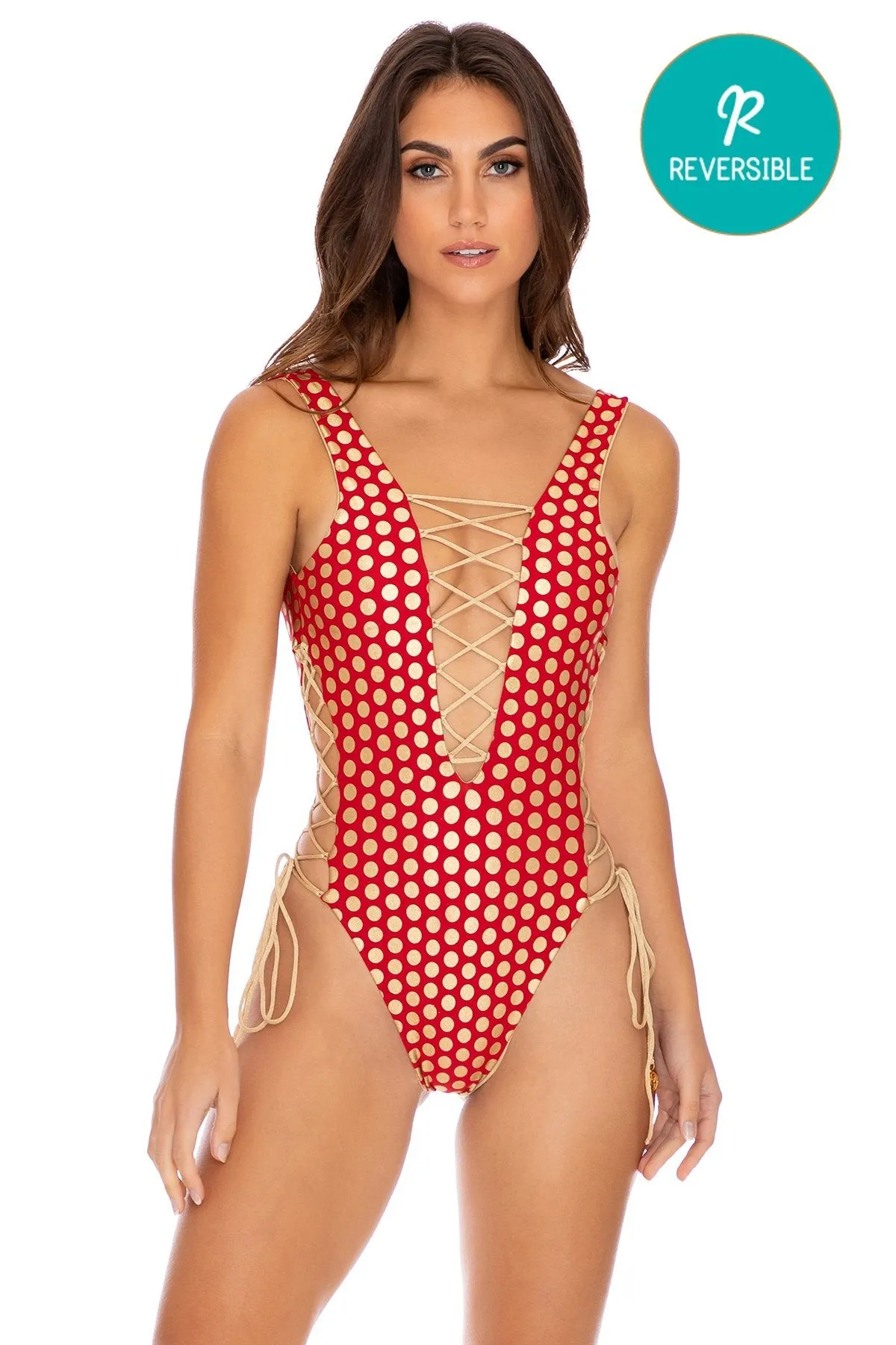 DOTTED DELIGHT - Open Side One Piece Bodysuit