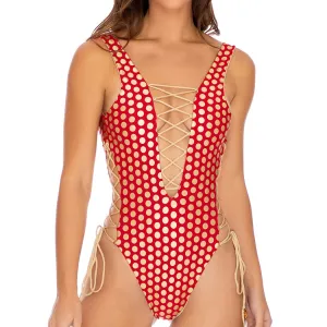 DOTTED DELIGHT - Open Side One Piece Bodysuit