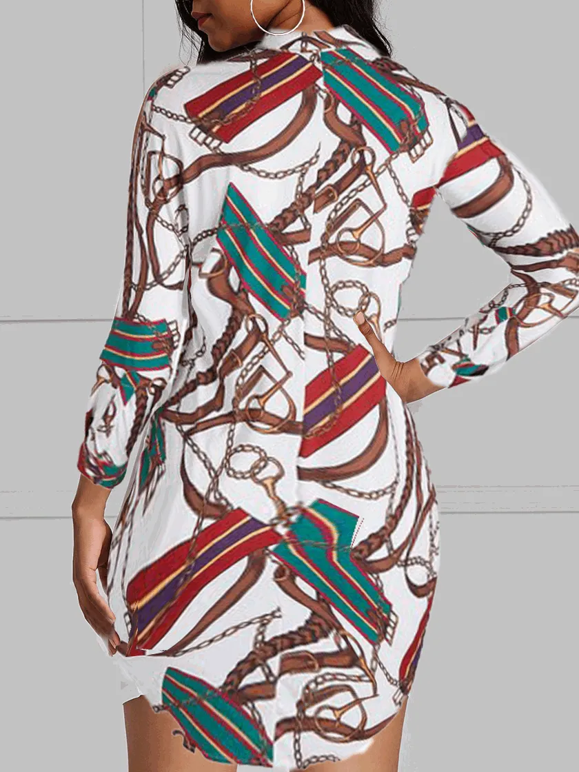 Dress Tunic Silk Chain Designer Wear