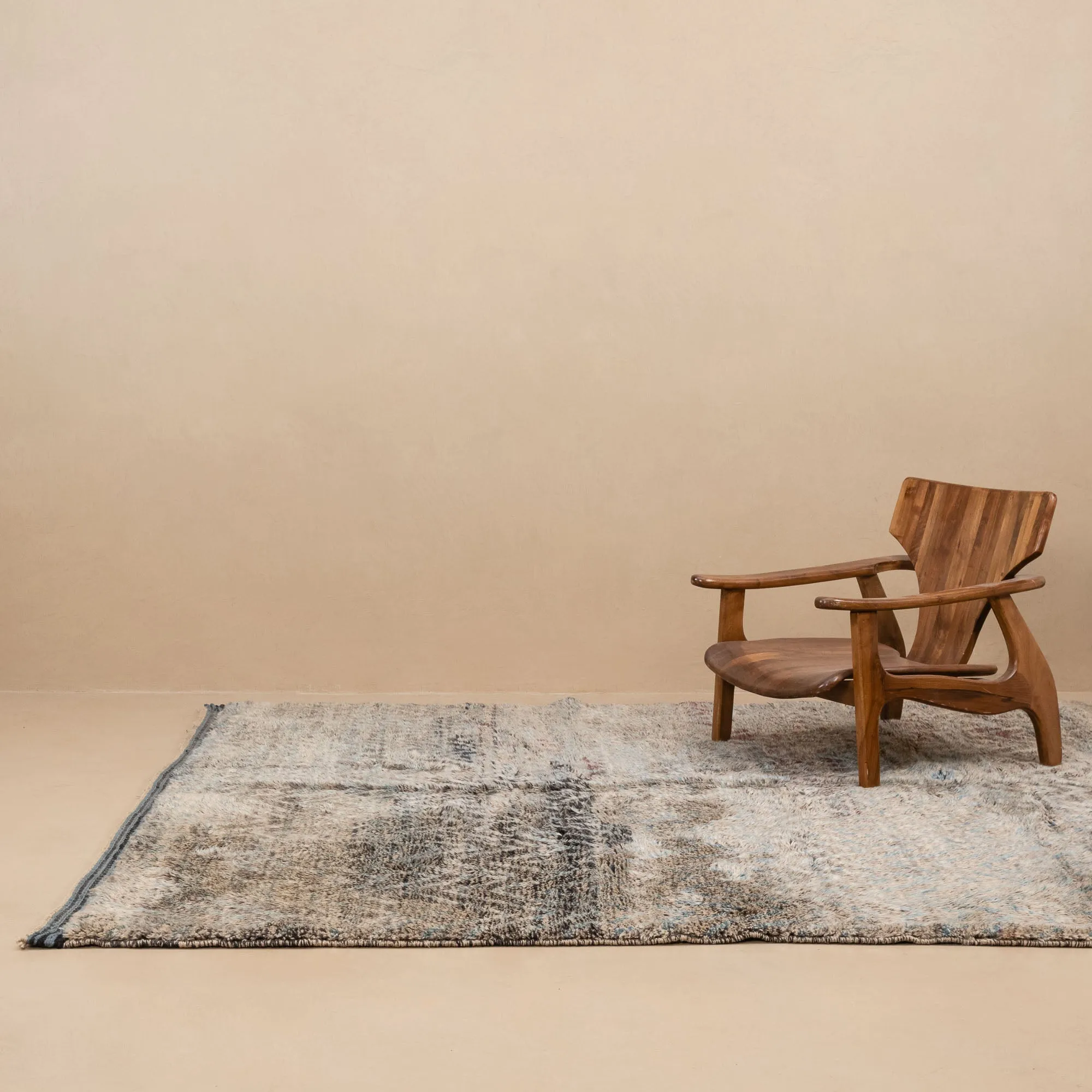 Earthen Zigzag - Luxury Shag Moroccan Rug