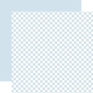 Echo Park - Checkerboard - Spring - 12x12 Single Sheet / Baby Blue