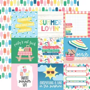 Echo Park - Sun Kissed - 12x12 Single Sheet / 4x4 Journaling Cards