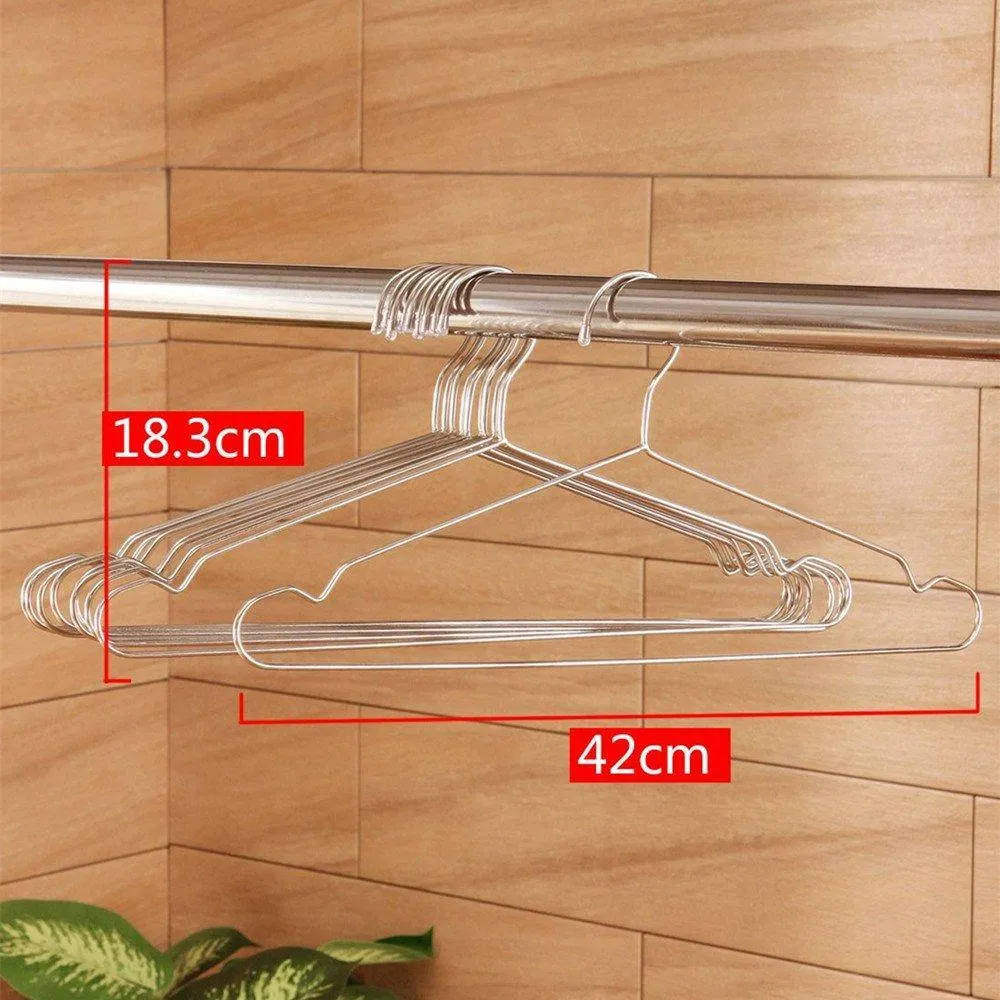 Ecolife Sunshine Stainless Steel Clothes Hangers 16.5 inch, Set of 30