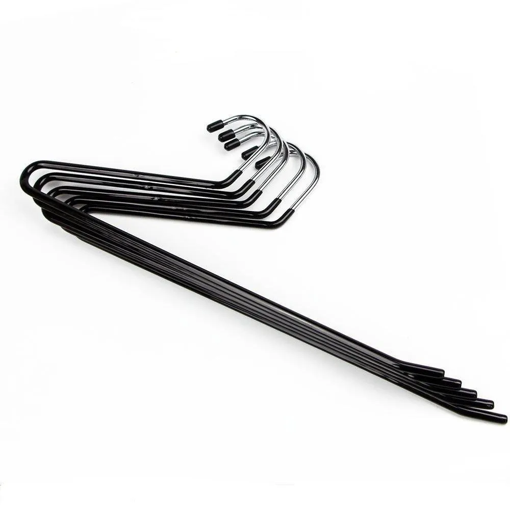 Ecolife Sunshine Stainless Steel Open Ended Pants Easy Slide Wardrobe Clothes Trouser Hanger (Set of 12)