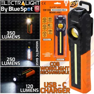 ELECTRALIGHT 5W COB RECHARGEABLE WORK LIGHT