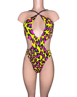 Electric Cheetah plunge monokini