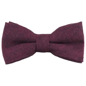 Emily Cotton Burgundy Bow Tie