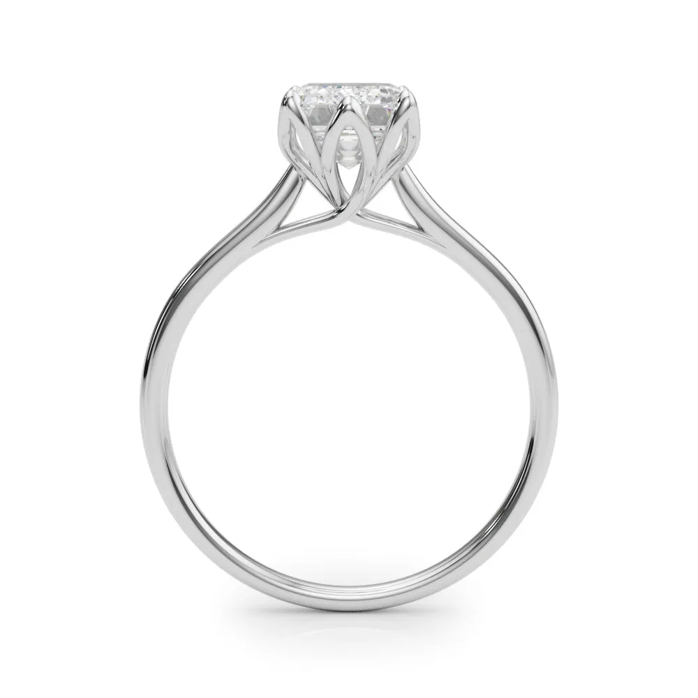 Esme Emerald Diamond Solitaire Engagement Ring