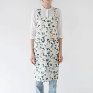 Eucalyptus Linen Crossback Apron