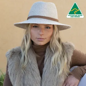 Evoke Keith Fedora Hat - Sand