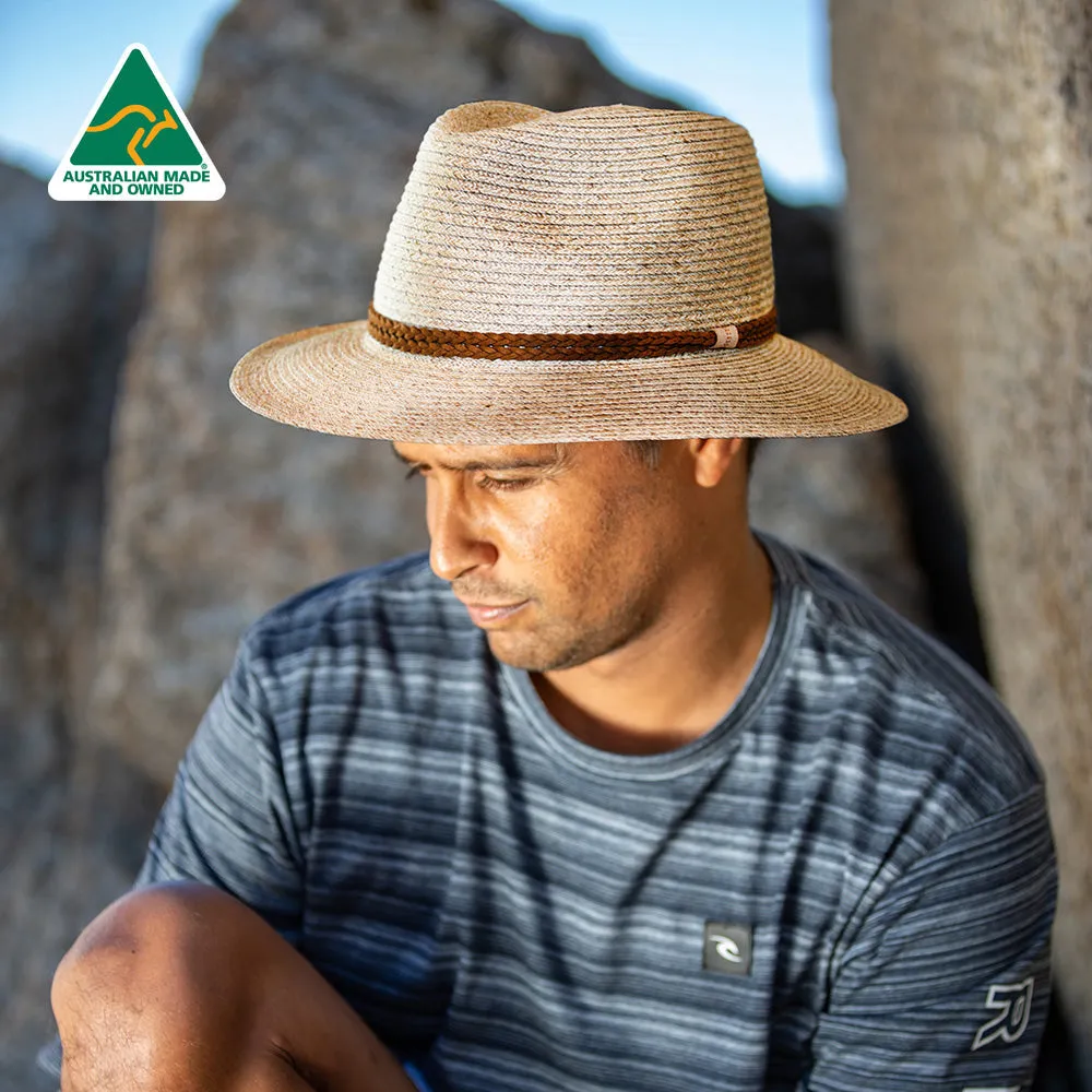 Evoke Keith Fedora Hat - Sand