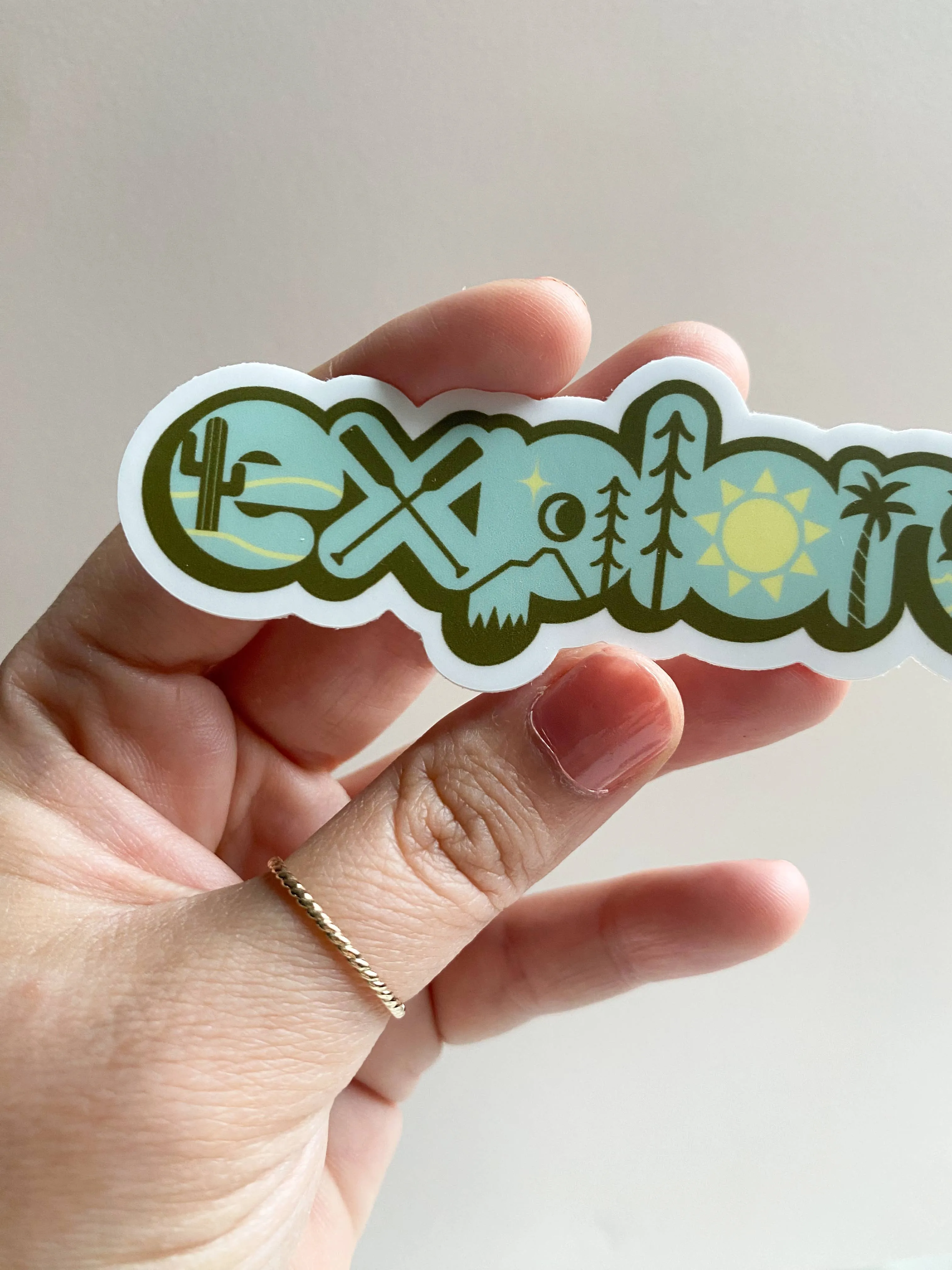 Explore Travel Icons Vinyl Sticker