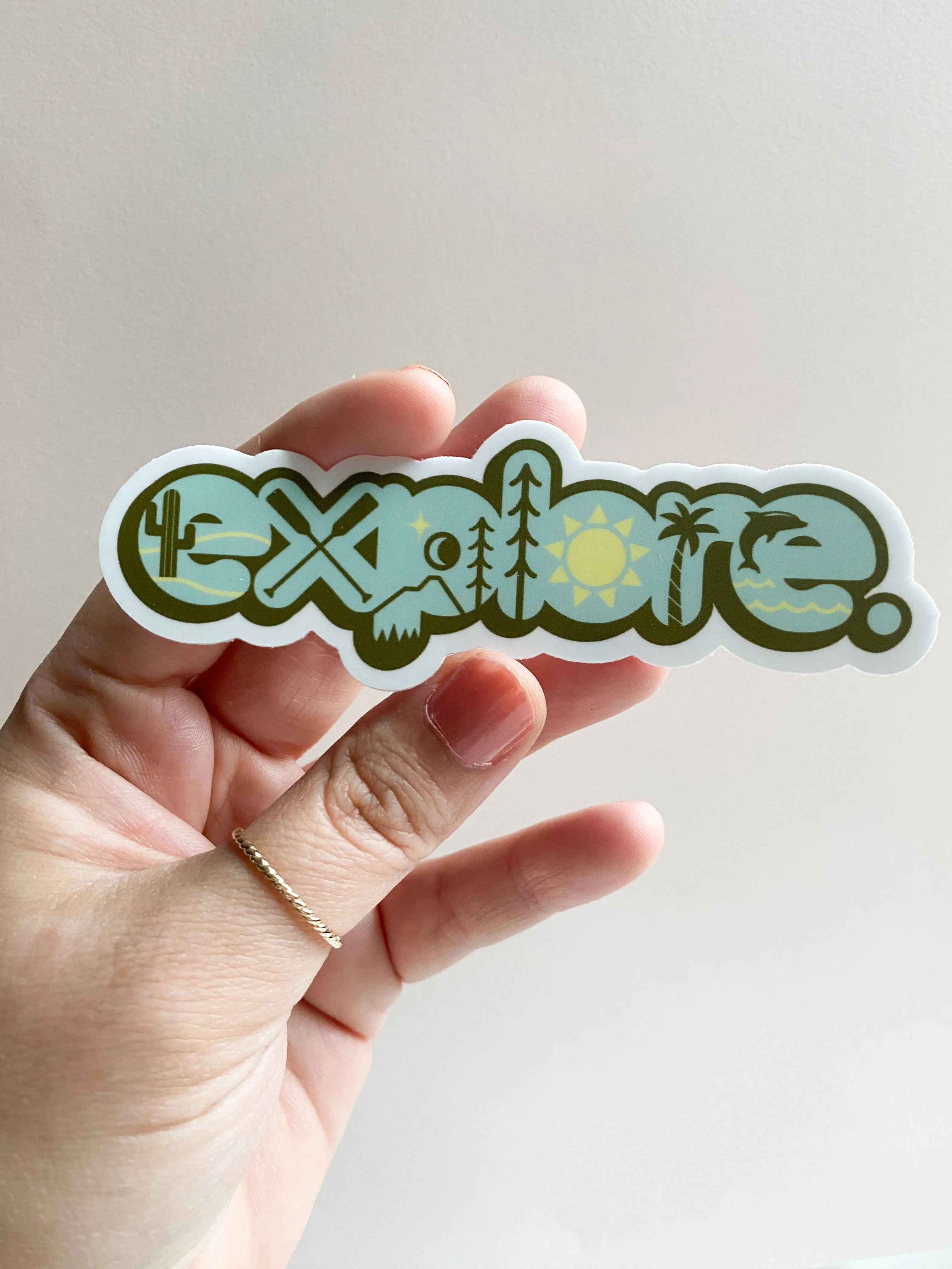 Explore Travel Icons Vinyl Sticker