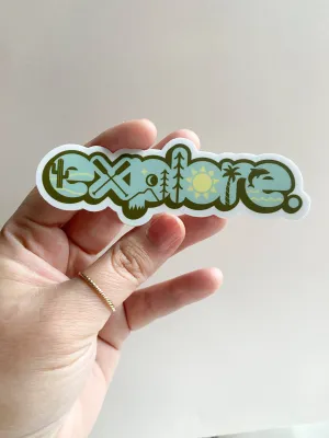 Explore Travel Icons Vinyl Sticker