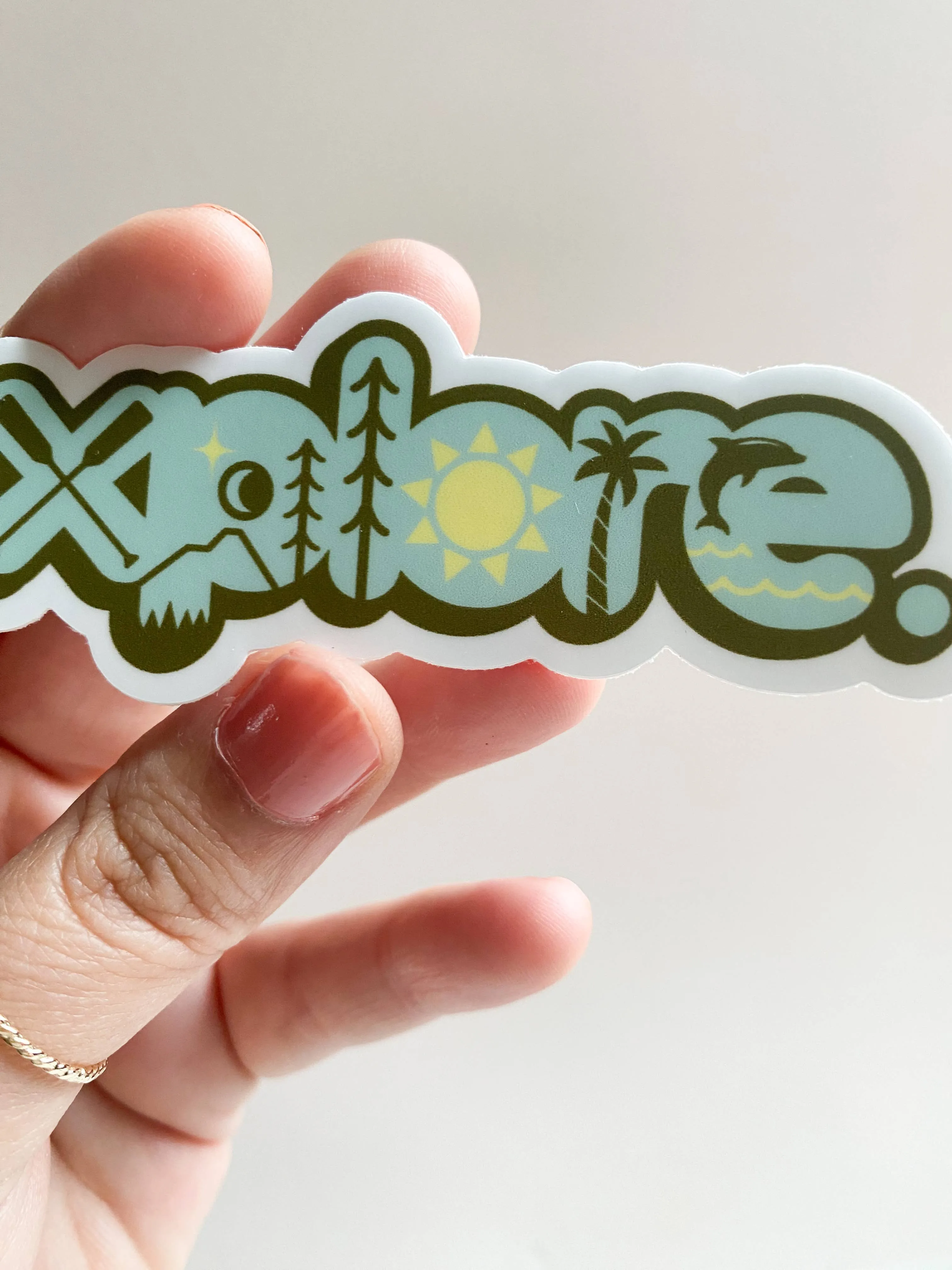 Explore Travel Icons Vinyl Sticker