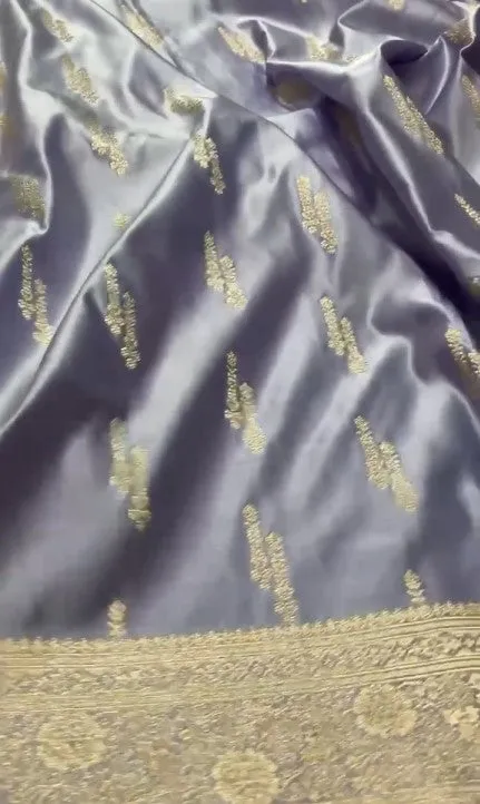 Fashion Vibes Presents Beautiful Golden Border Pure Mashru Silk Saree