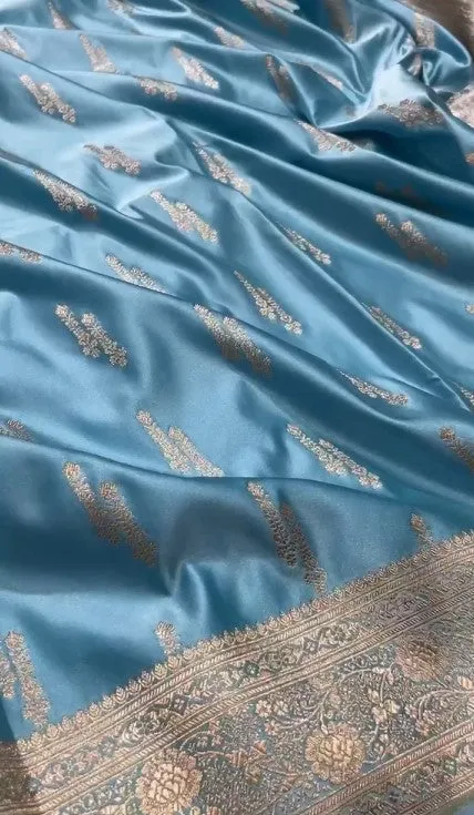 Fashion Vibes Presents Beautiful Golden Border Pure Mashru Silk Saree