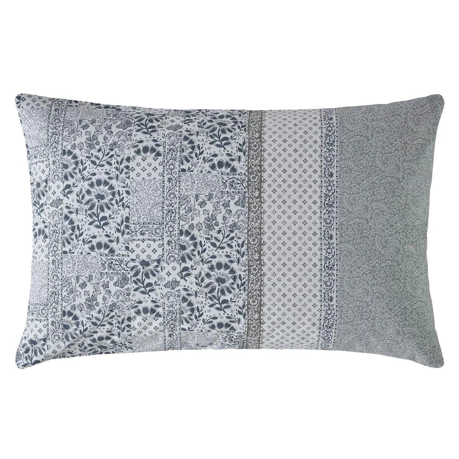 Fat Face Floral Mosaic Duvet Cover Set - Pearl Blue