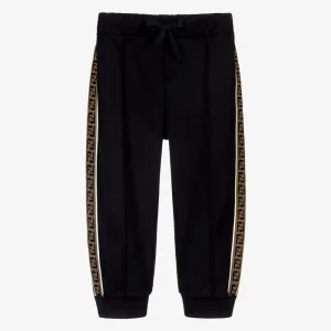 Fendi Black FF Logo Joggers