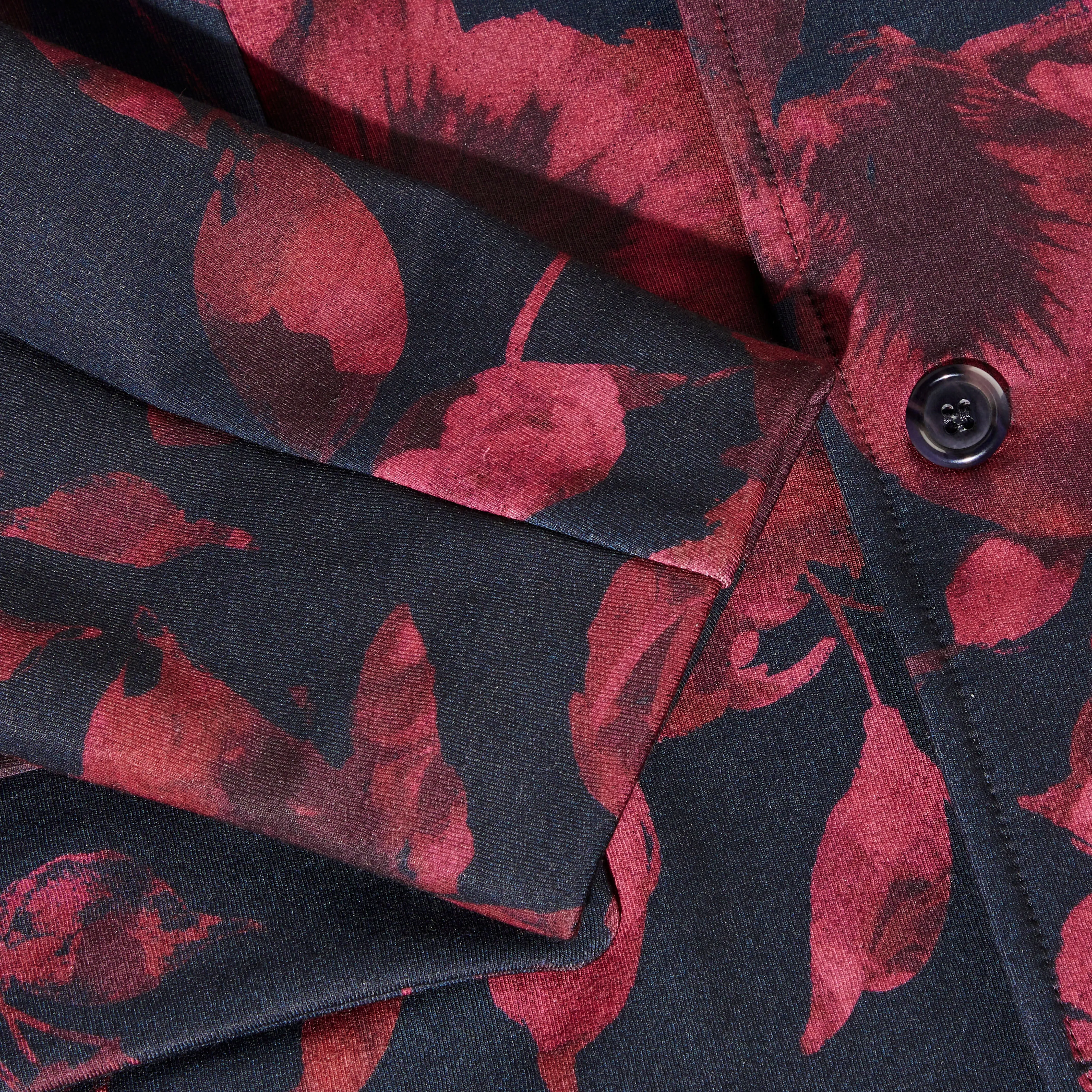 Floral Printed Two Button Blazer