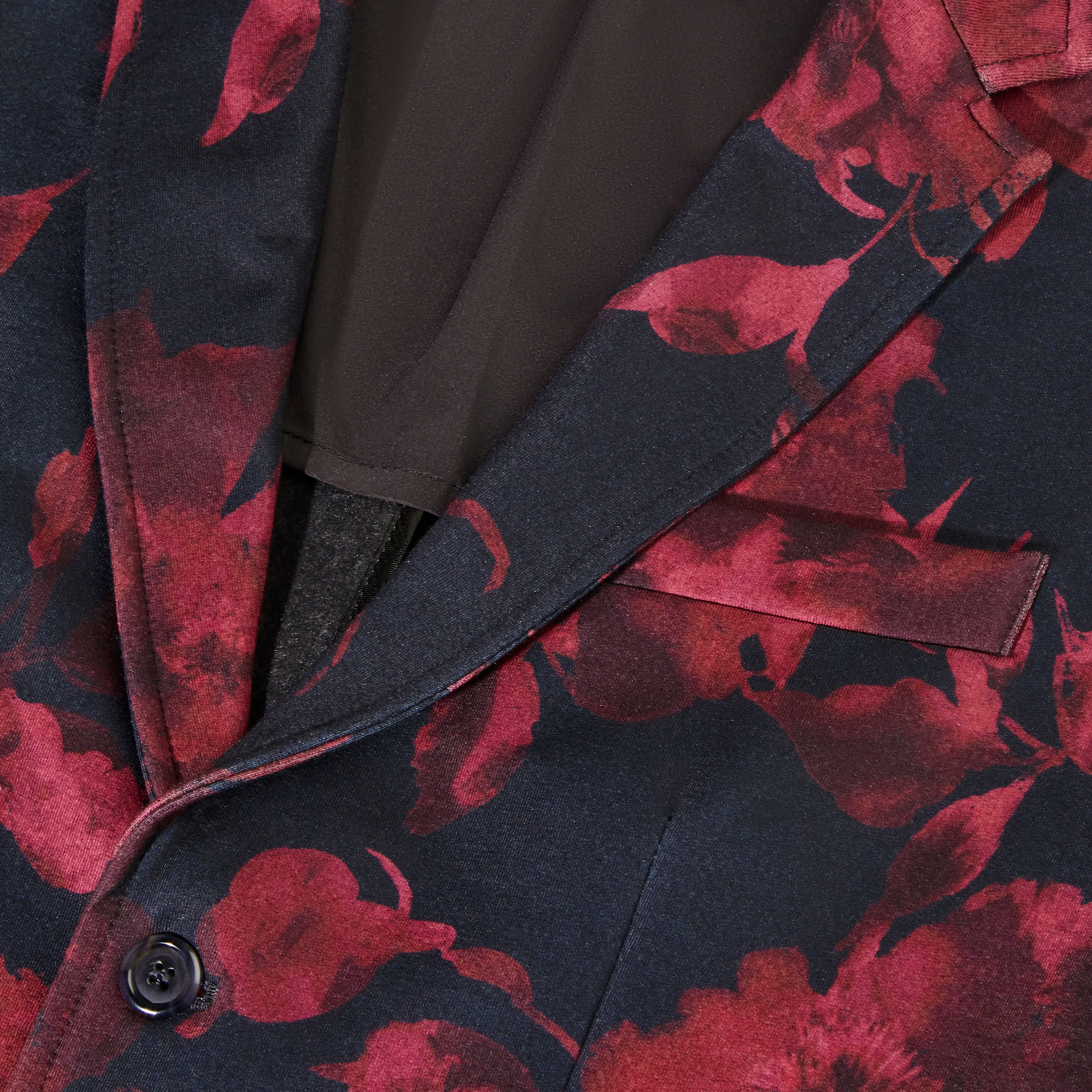 Floral Printed Two Button Blazer