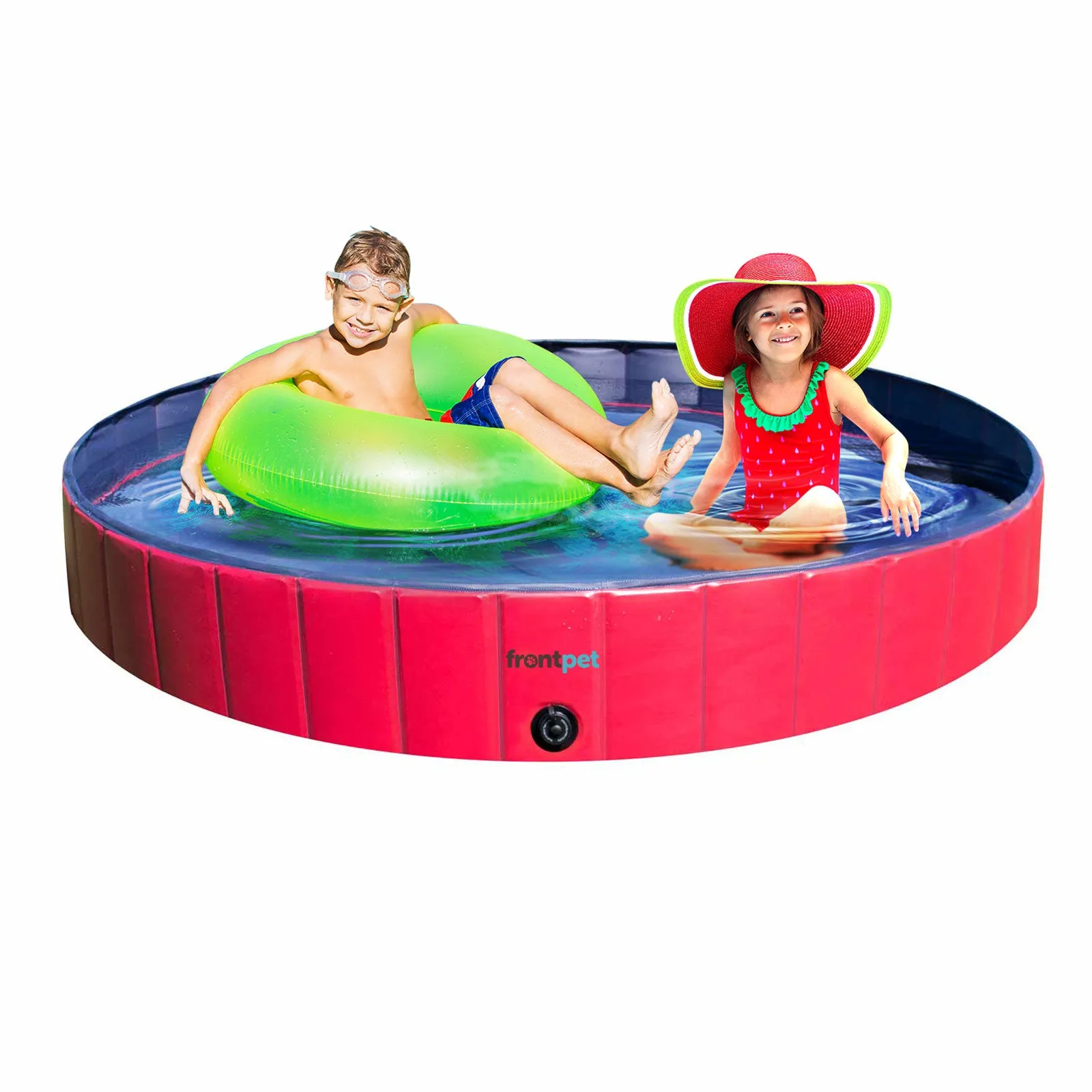 Folding Dog Pool with Drain Plug