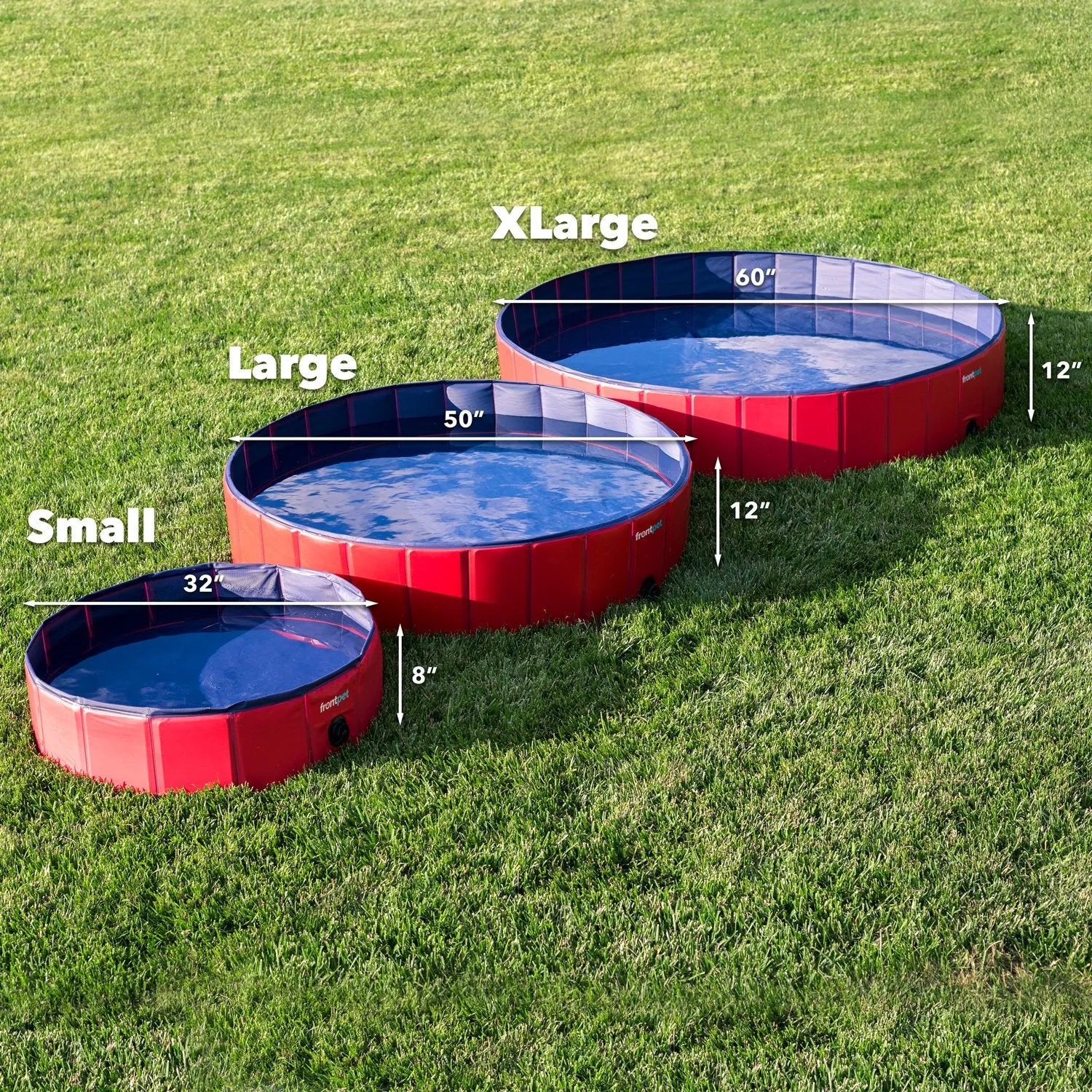 Folding Dog Pool with Drain Plug