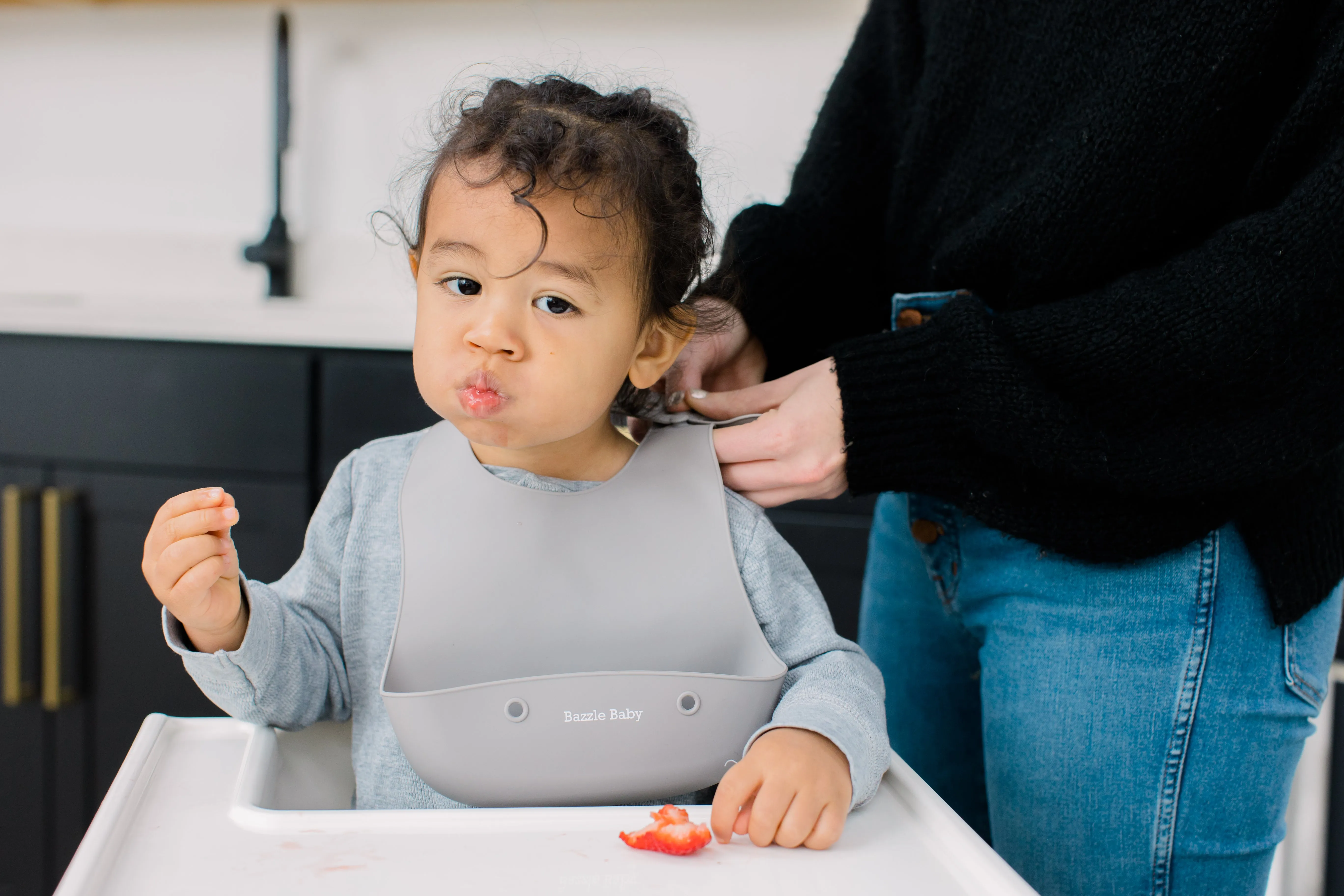 Foodie® Bib Silicone Bib With Food Catcher Pocket 2-Pack: Mauve   Cement
