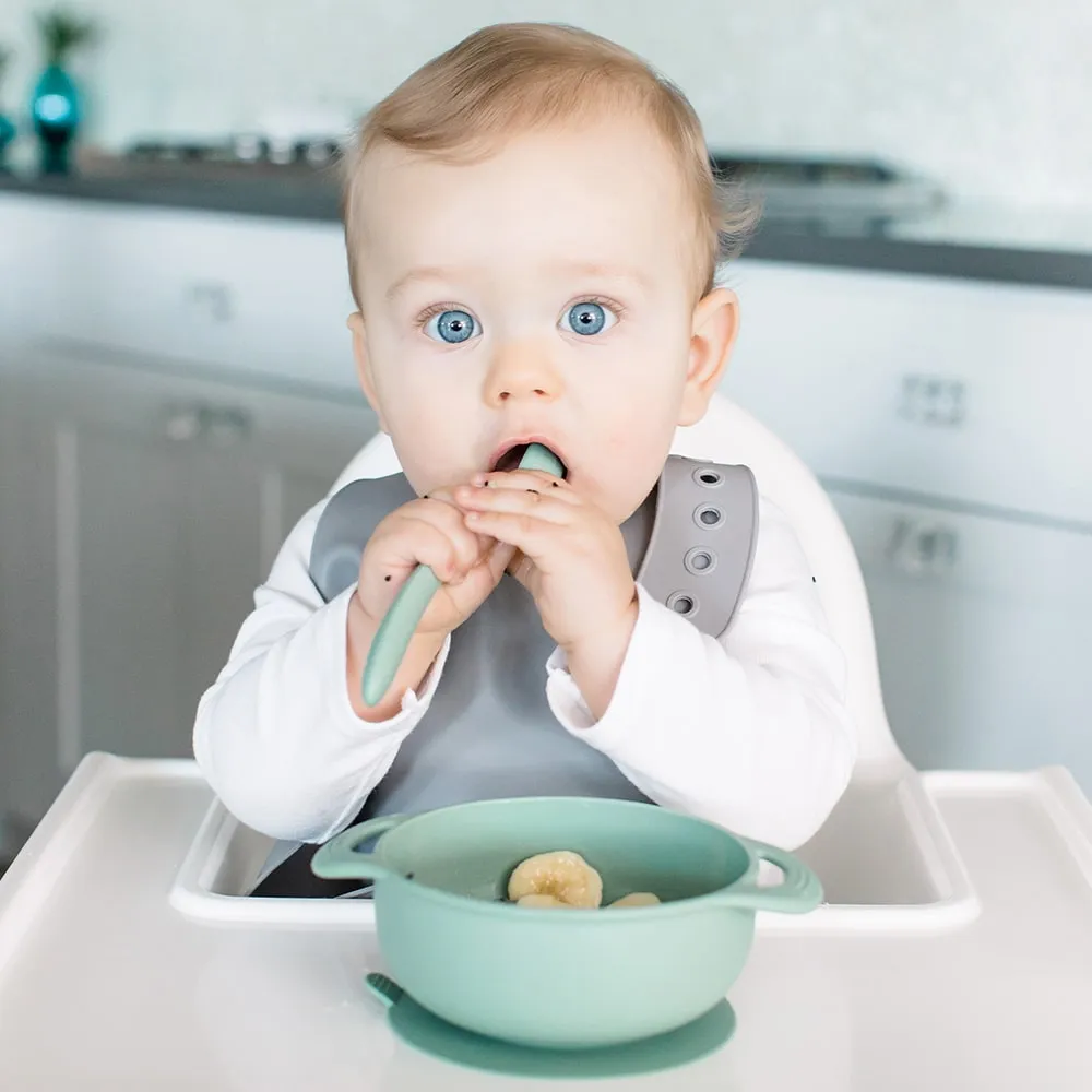 Foodie® Feeding Mat   Bowl Set: Sweet Sage