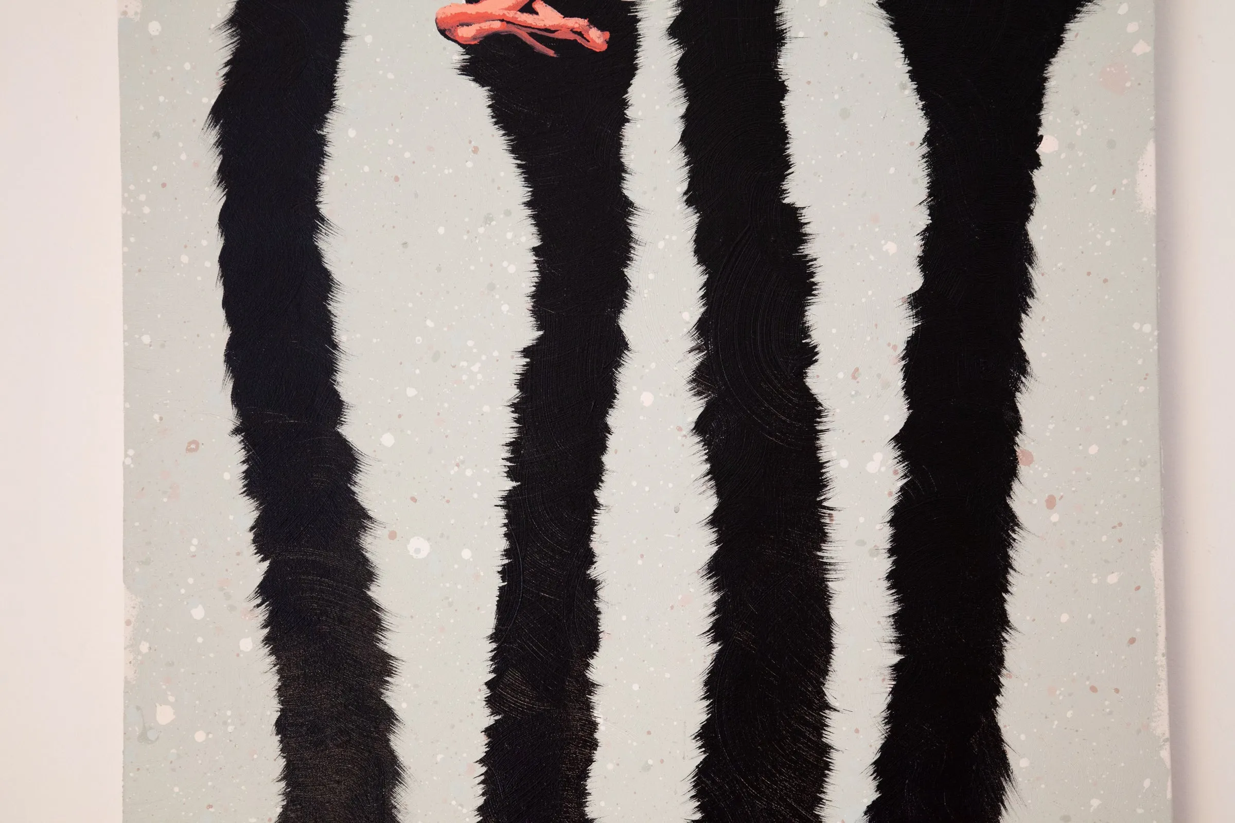 Four Pink Ostrich On Off Pink Splash