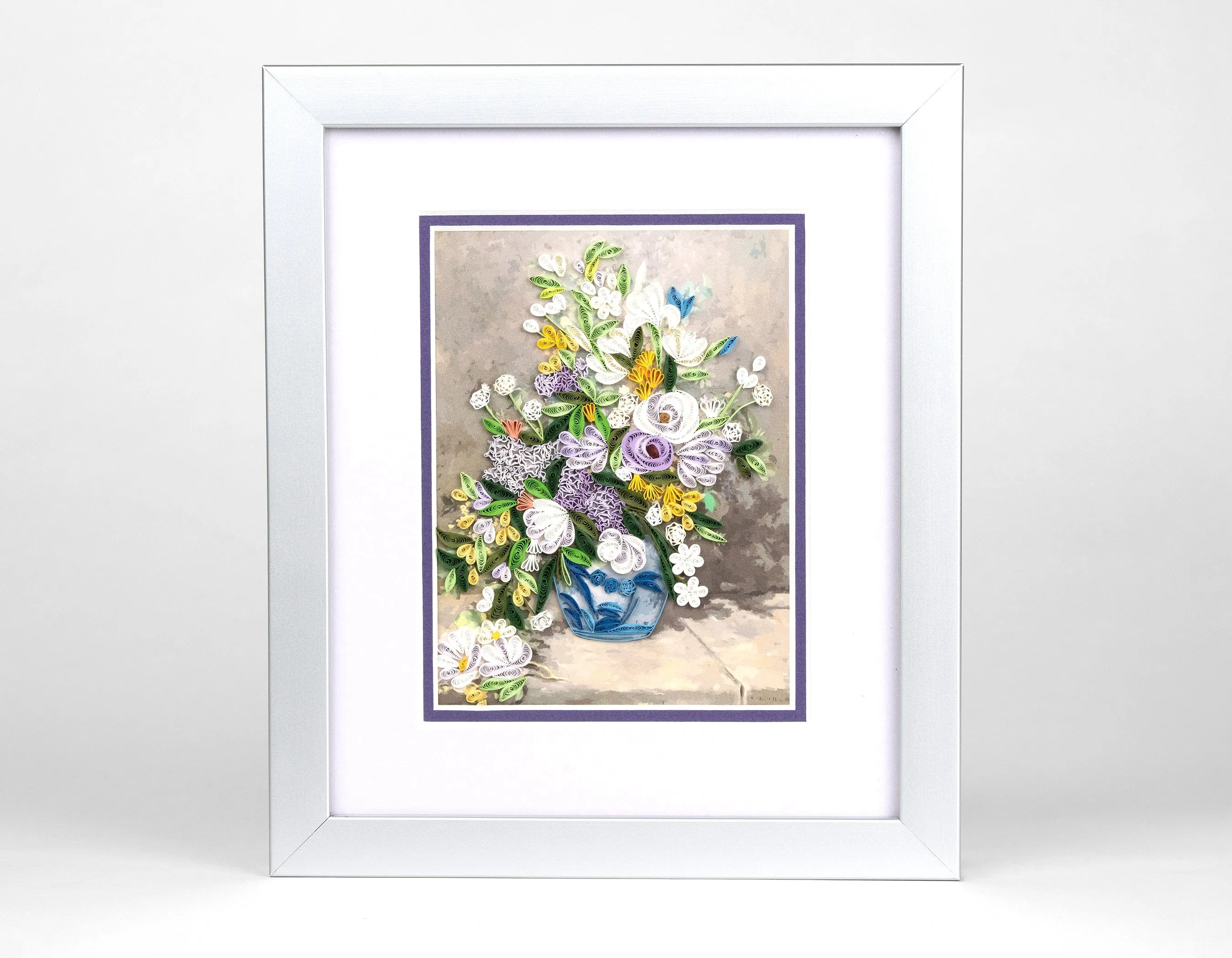 Framed Artist Series - Quilled Spring Bouquet, Renoir
