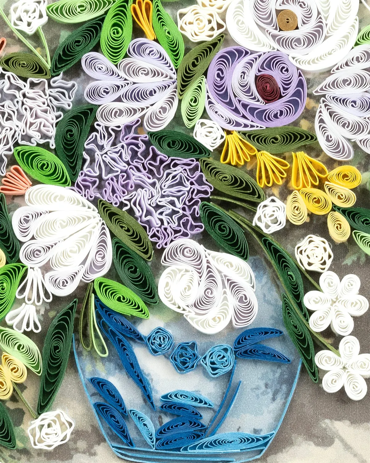 Framed Artist Series - Quilled Spring Bouquet, Renoir