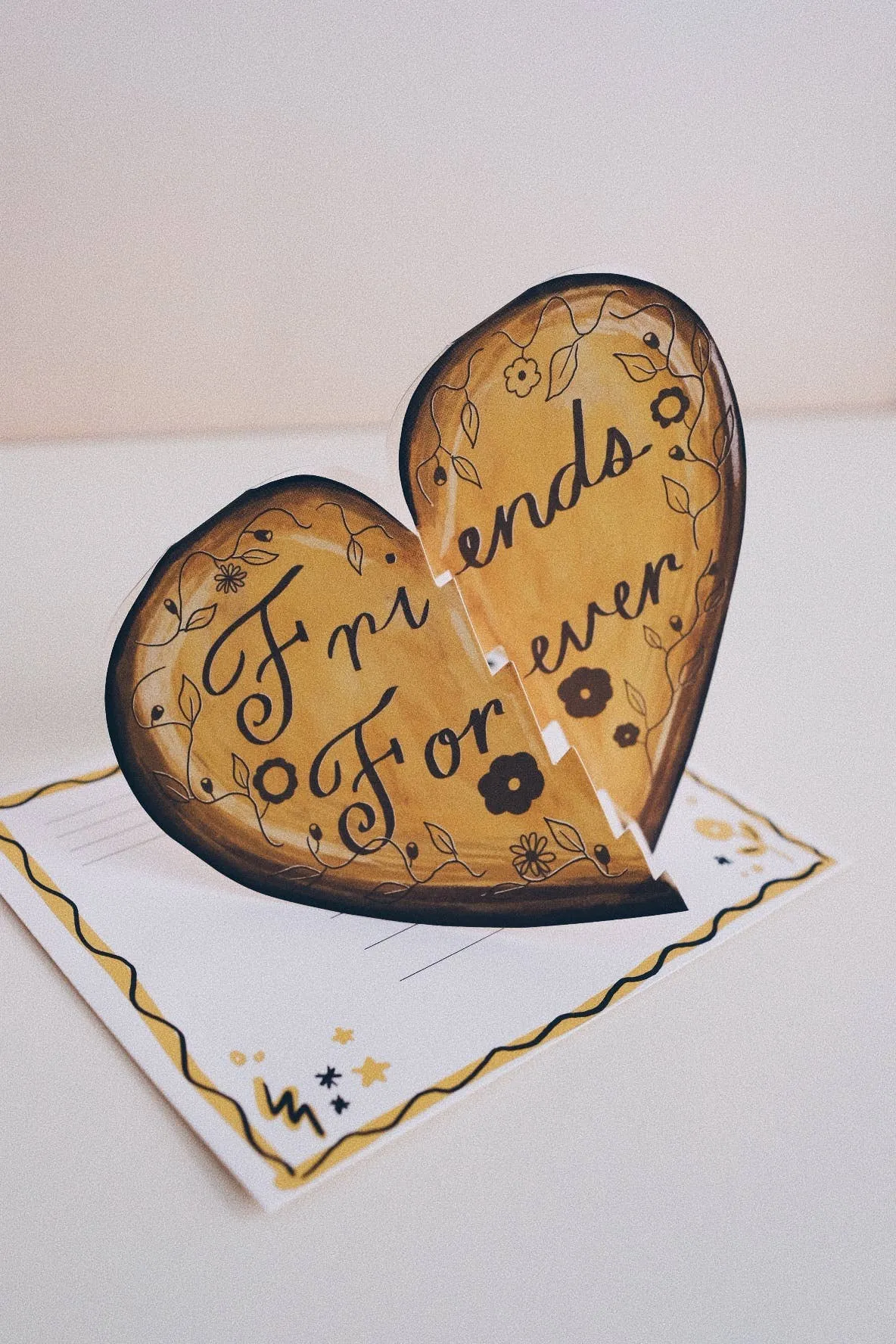 Friends Forever Heart Die Cut Card