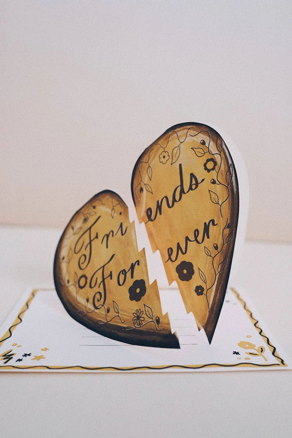 Friends Forever Heart Die Cut Card
