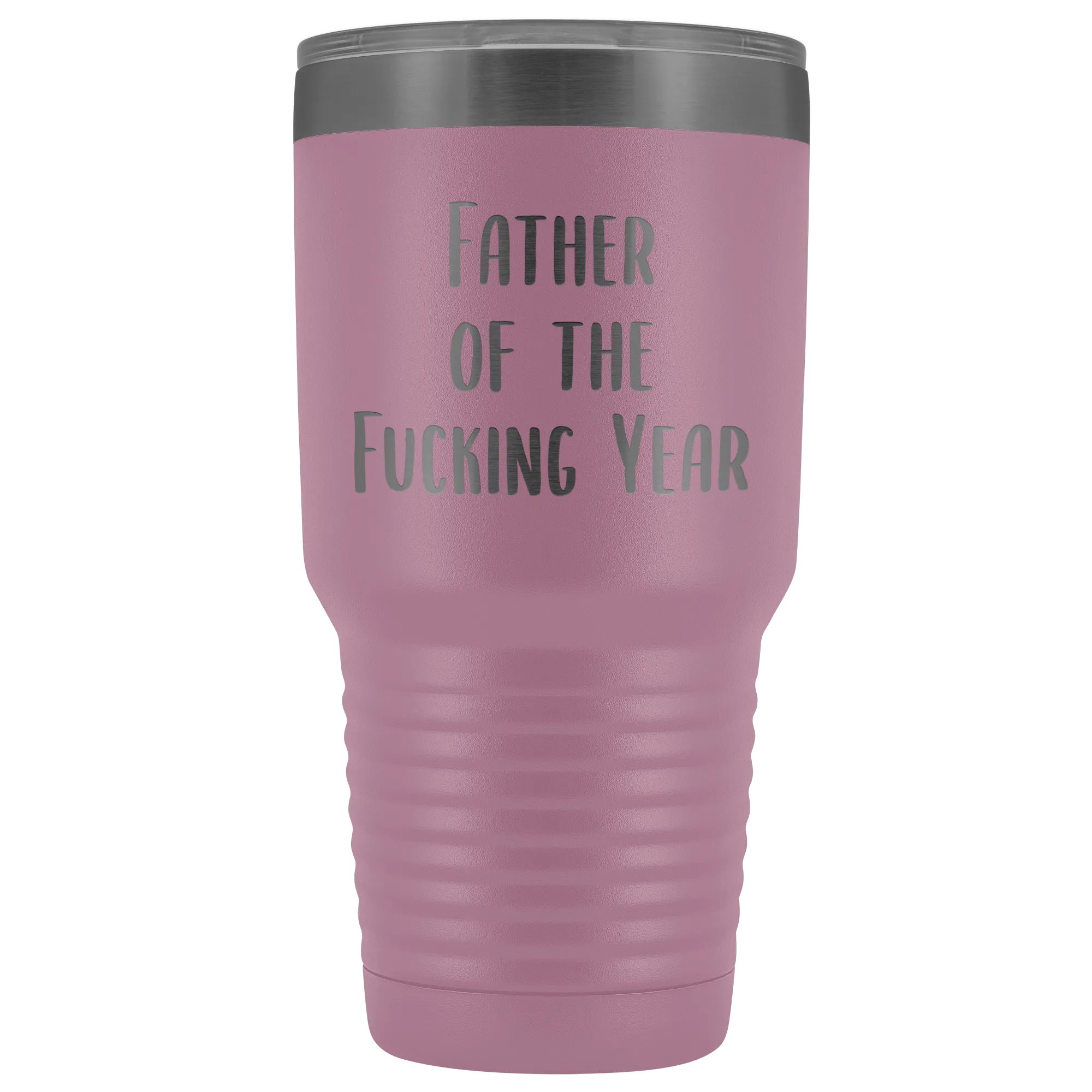 Funny Father's Day Mug Father of the Fucking Year Funny Dad Gifts Rude Dad Gift Idea Mature Profanity Cuss Words Swearing Tumbler Travel Coffee Cup 30oz BPA Free