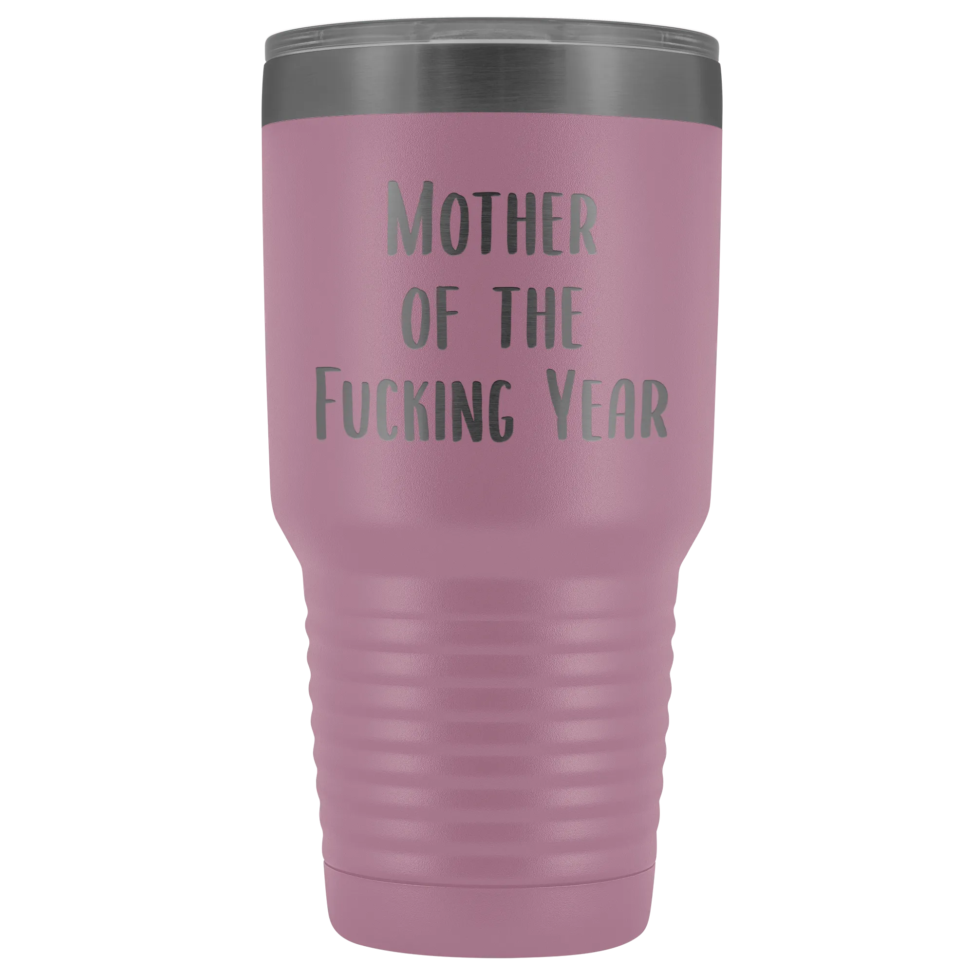 Funny Mother's Day Tumbler Mother of the Fucking Year Mug Mom Gifts Mature Swearing Metal Insulated Hot Cold Travel Coffee Cup 30oz BPA Free