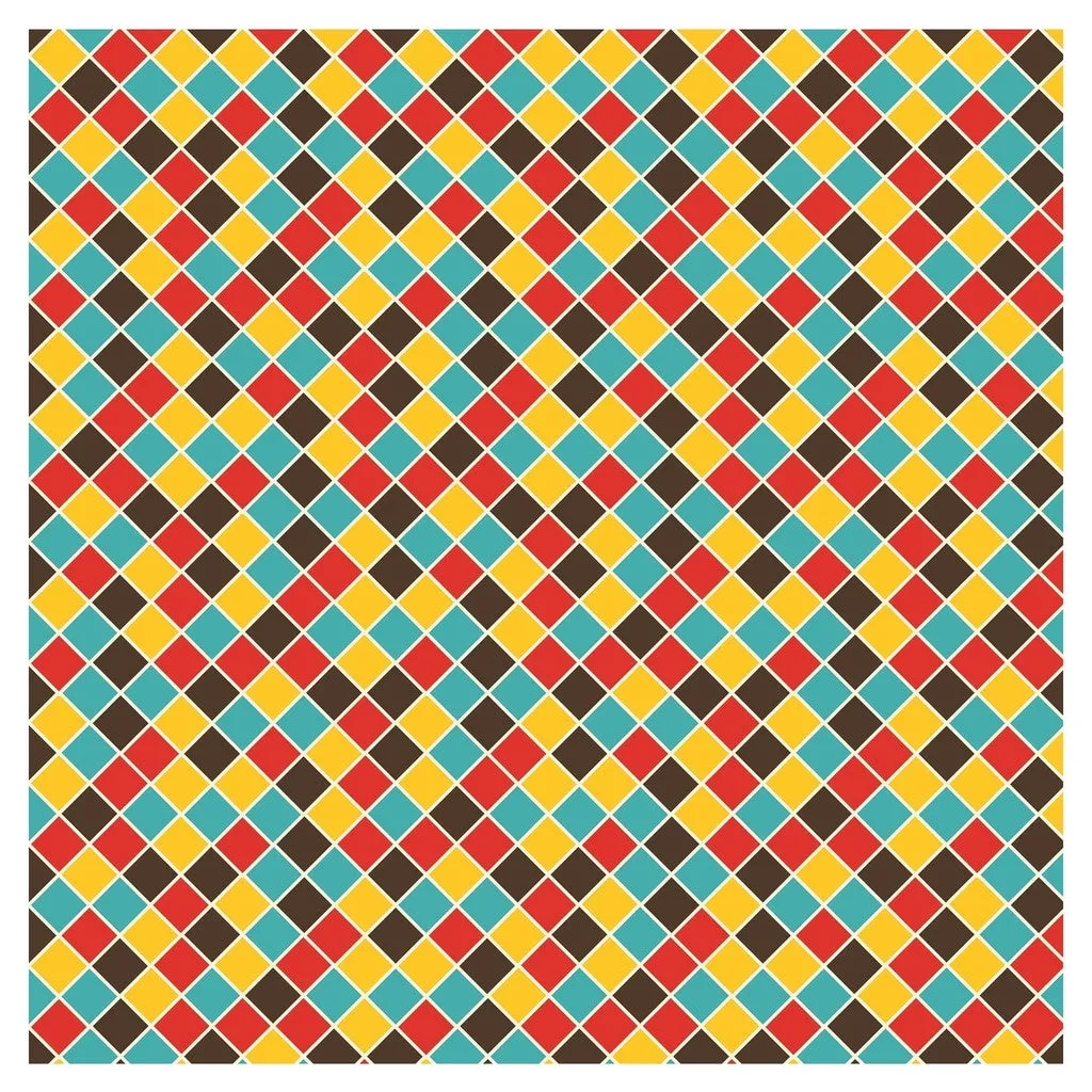 Geometric Buttercup and Ocean Adhesive Vinyl Sheet