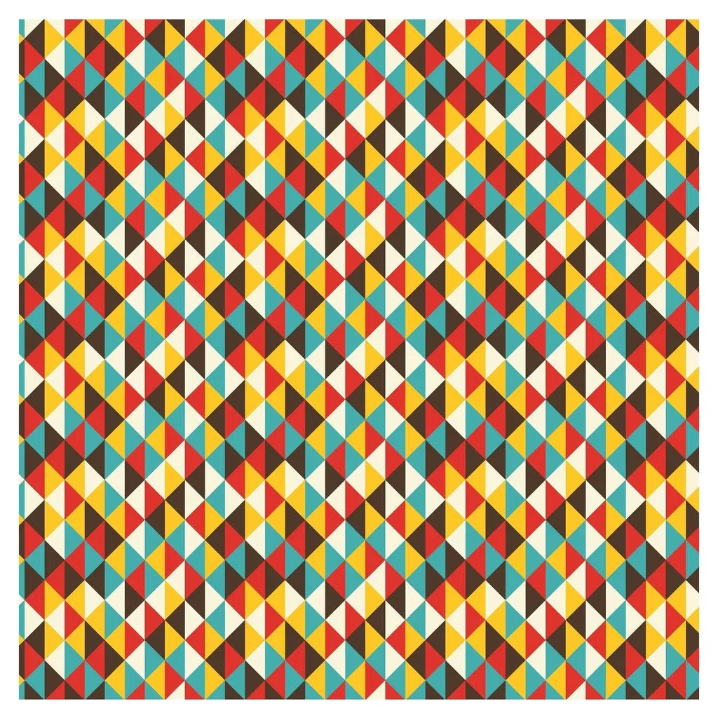 Geometric Buttercup and Ocean Adhesive Vinyl Sheet