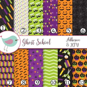 Ghost Halloween Pumpkin Orange Vinyl Sheets School Print Adhesive Vinyl Heat Transfer Craft Vinyl Pattern Vinyl