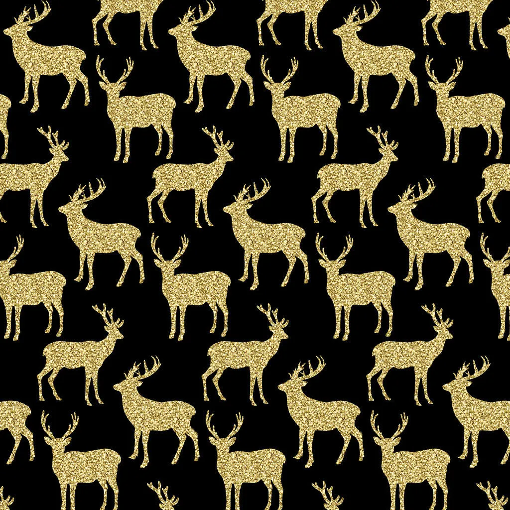 Gold Glitter Antler Adhesive Vinyl Sheet