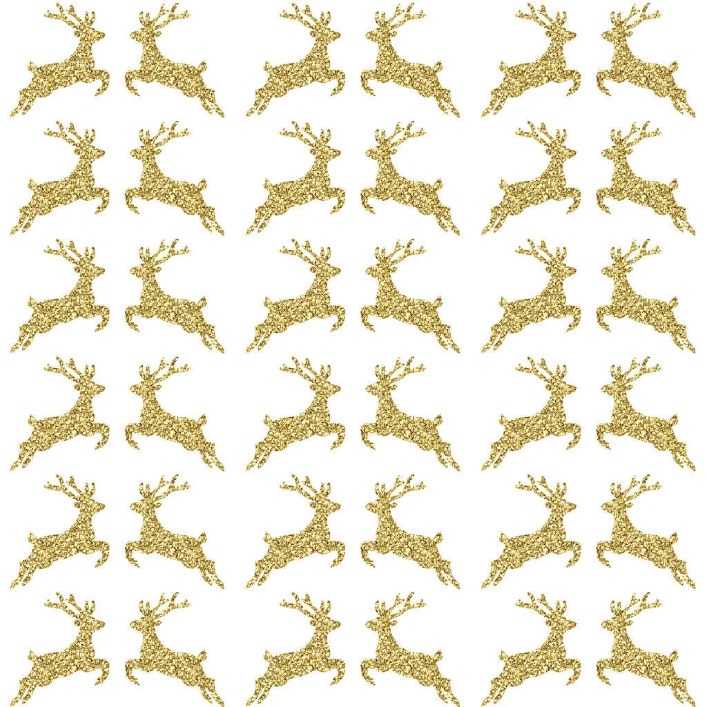 Gold Glitter Antler Adhesive Vinyl Sheet