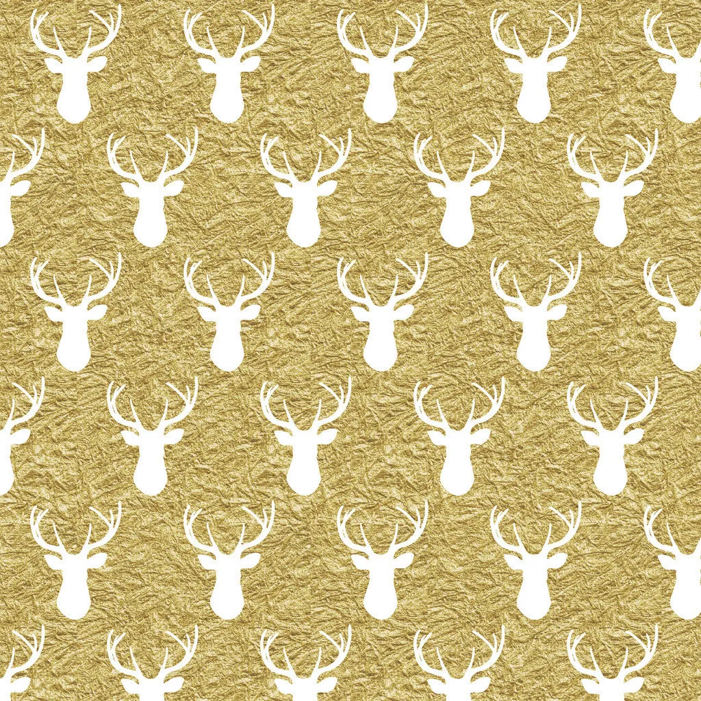 Gold Glitter Antler Adhesive Vinyl Sheet